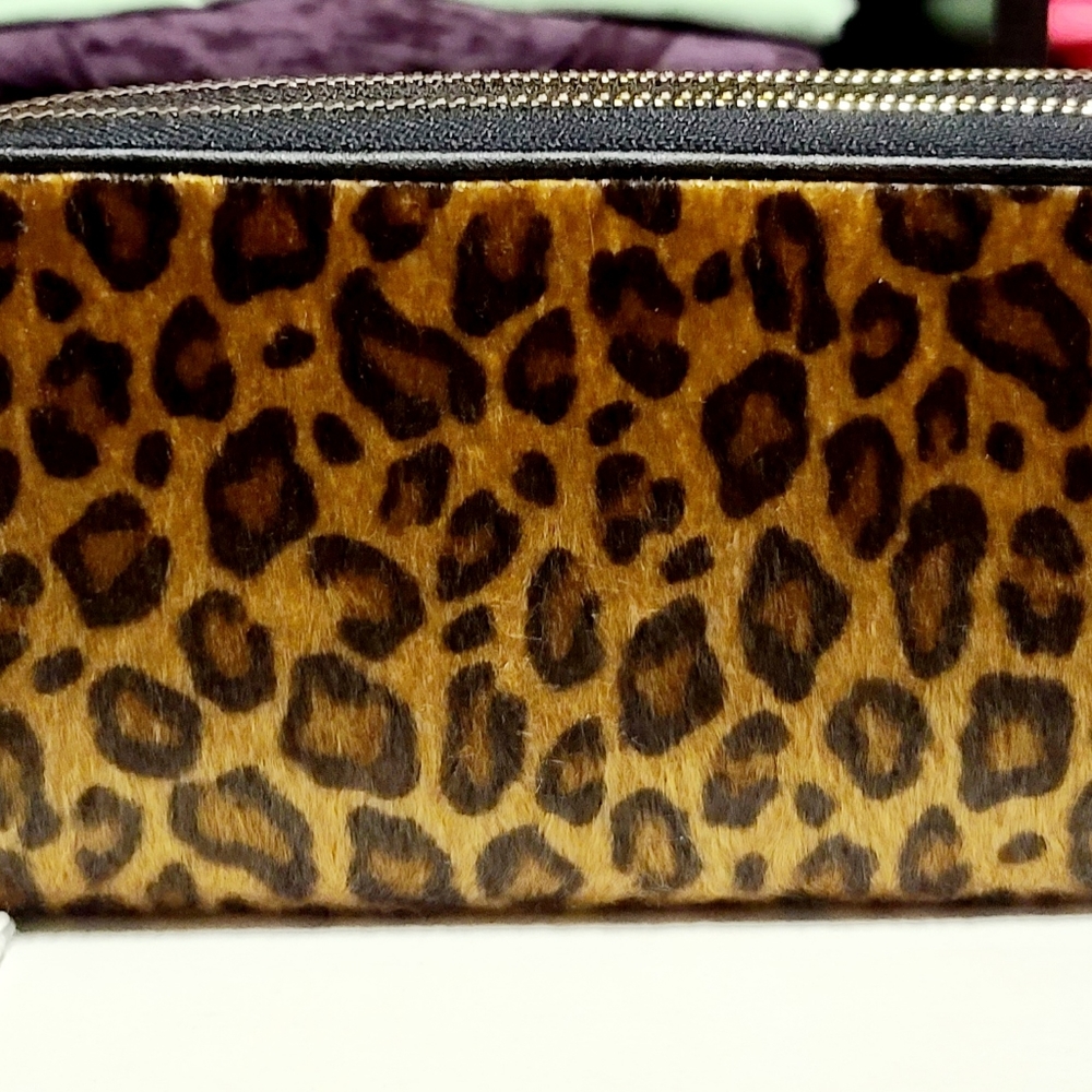 Leopard print wallet/wristlet